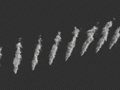 Rising Smokestack Clouds 3D model