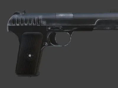 weapon tokarev Low-poly 3D model