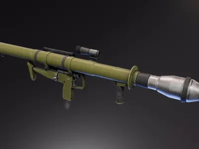 Panzerfaust 44 mm Low-poly 3D model