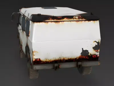 Burnt Arctic APC 3D Model Low-poly 3D model