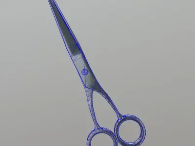 Scissors 3 pair of Low-poly 3D model