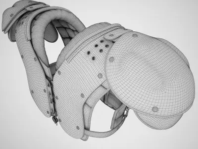 Football Shoulder Pad 01 3D model