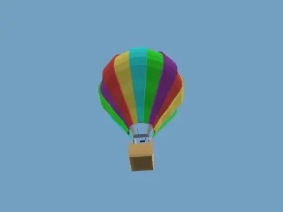 Balloon Cartoon Low-poly 3D model