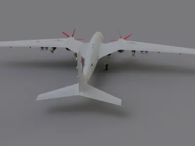 Baykar Akinci  UAV 3d Model Low-poly 3D model