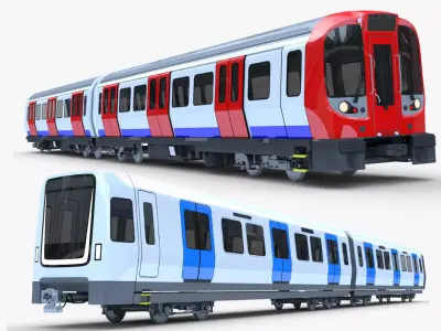 London and Stockholm metro trains 3D Model Pack