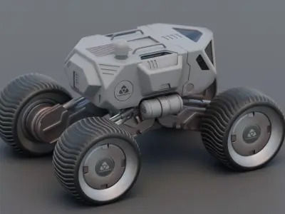 LUNAR ROVER H-11 RIGGED 3D model