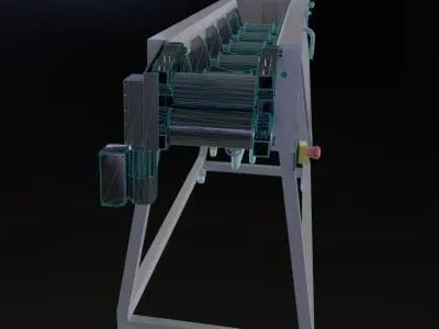 KraussMaffei Berstorff extruder machine Low-poly 3D model