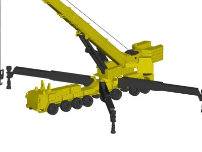 Truck Crane 3D model from CGTrader