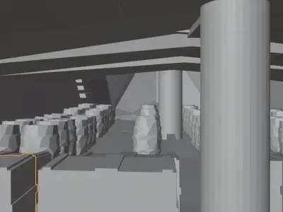 Brig low poly Low-poly 3D model