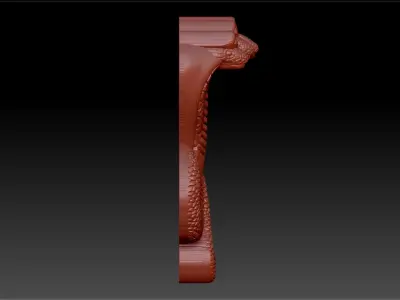 FIVE HEAD SNAKE 3D print model
