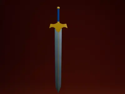 cartoon-sword-001 Free low-poly 3D model