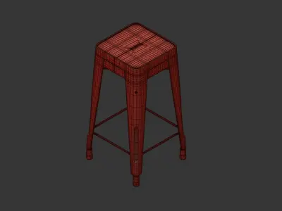 stool Free low-poly 3D model