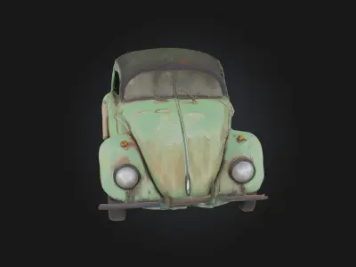 Vintage Beetle  Timeless Charm on Four Wheels 3D model