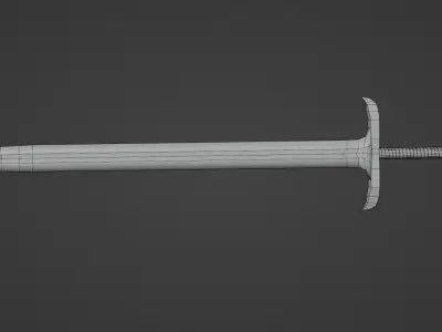 sword low-poly game ready of lord of rings Low-poly 3D model