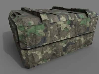SciFi Crate Low-poly 3D model buy