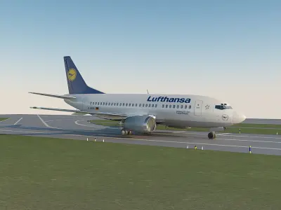 boeing 737 500 lufthansa 3D model
