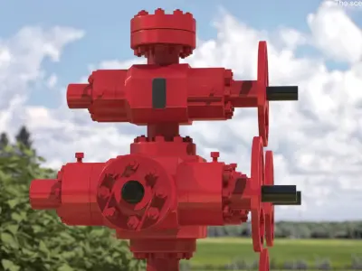 Oil Gas Wellhead 3D model