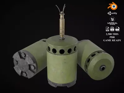 Sprengen Mine 1935 Low-poly 3D model