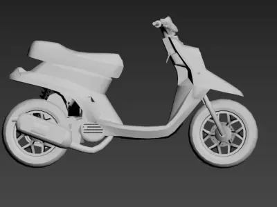 mbk booster spirit yamaha bws  Low-poly 3D model