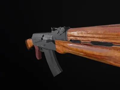 AKM Model ak - rifle Free low-poly 3D model