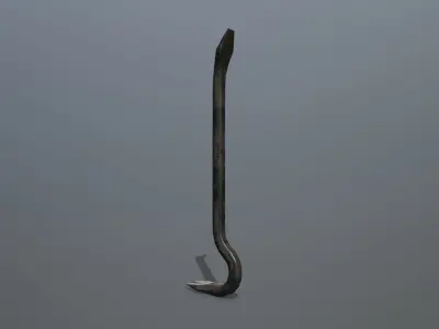 Crowbar hook Low-poly 3D model buy