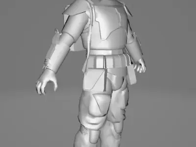 STAR WARS Boba Fett - Low Poly Game - Battlefield - FBX MODEL Low-poly 3D model