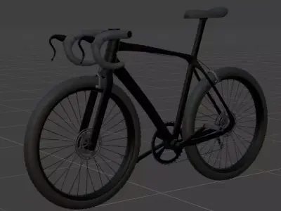 Aero Road Bike Low-poly 3D model