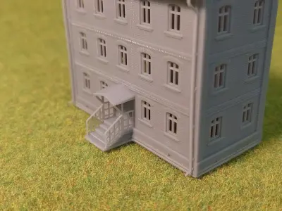 Tenement house 1-160 resin 3D print model
