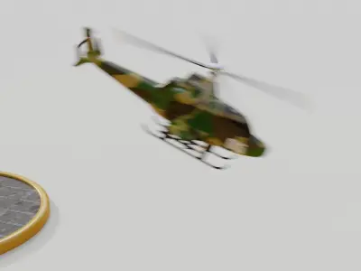 3D helicopter in camouflage 3D model