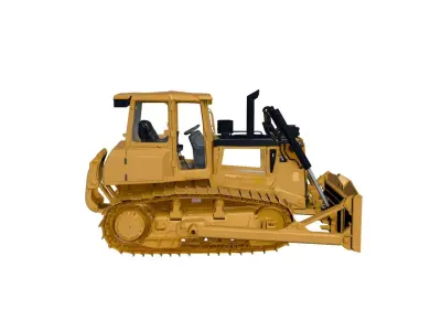 Tracked Bulldozer 3D Model Heavy Duty Earthmoving Machine 02 3D model