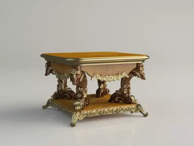 stool set 3D model 3D model