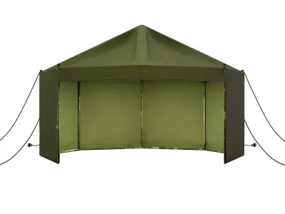 Military Base Tent Detailed 4K Textures High Poly 3D model
