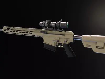 MK18 Mjolnir Low-poly 3D model