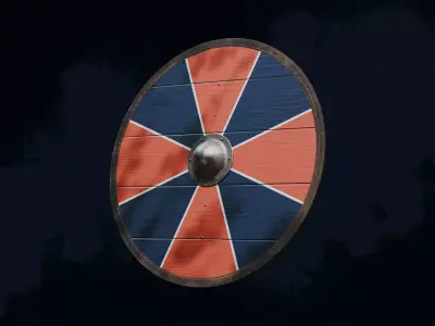 Viking shield 1 - Freshforged Low-poly 3D model