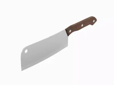 Meat Cleaver B 03 Low-poly 3D model