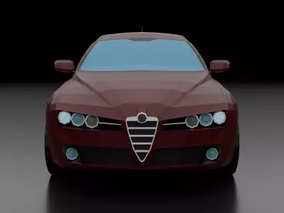 ALFA ROMEO 159 Sportwagon 2006-2011 Low-poly 3D model