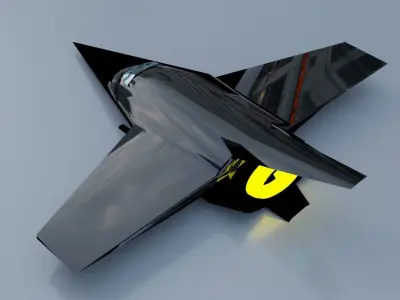 Sci-fi Stealth Plane Free low-poly 3D model