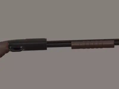 Shotgun Low-poly 3D model order