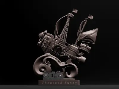 One Piece - Thousand Sunny 3D Printable 3D print model