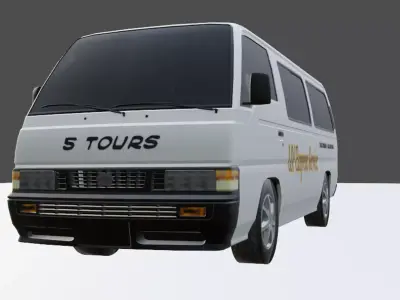 Philippine UV Express Van Low Poly 3D Model Low-poly 3D model