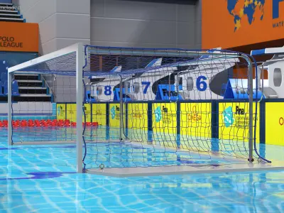 Water polo goal 3D model