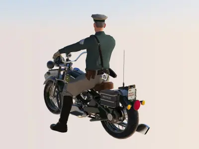 Patrolman Highway-Patrol New Hampshire 1940s 3D model