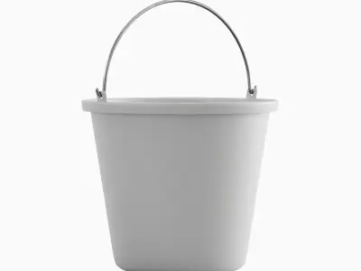 Industrial Plastic Bucket B 02 3D model