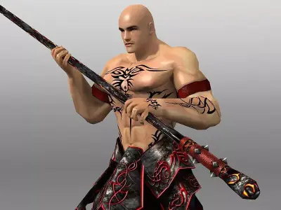 Barbarian Hulk Low-poly 3D model