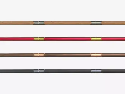 Japanese Spear 6FT Bo 4 colors 3D model