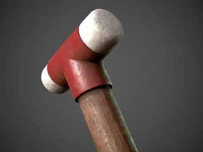 Hammer Low-poly 3D model 15