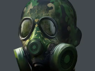 Helmet 3d model military combat Military Low-poly Low-poly 3D model 5