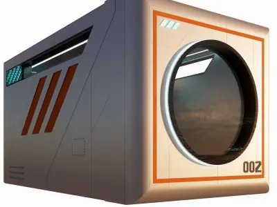 Sci-fi Capsule house 002 3D model
