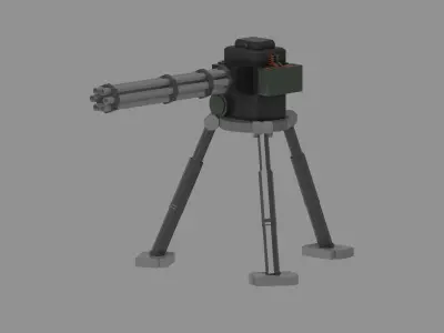 Sentry Gun Low-poly 3D model
