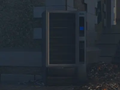 Game Ready LowPoly Vending Machine Low-poly 3D model